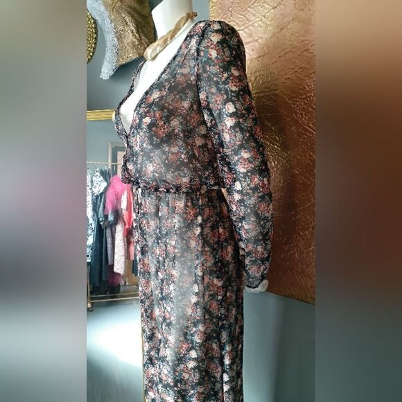 Zara Chiffon Floral Maxi Dress - Picture 10 of 16